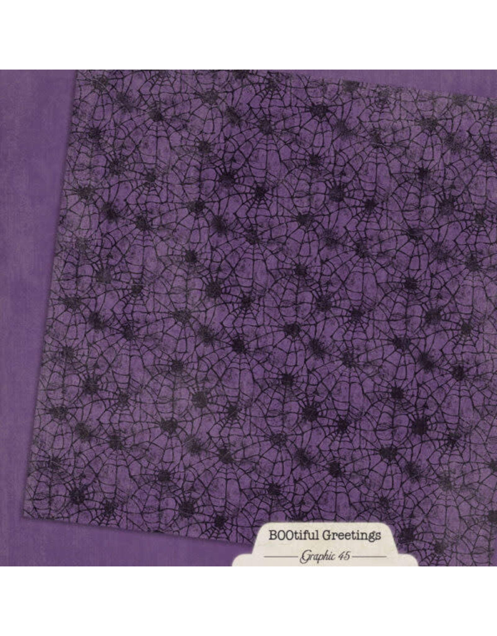 GRAPHIC 45 GRAPHIC 45 BOOTIFUL GREETINGS POTION PURPLE PATTERNS & SOLIDS 12x12 CARDSTOCK