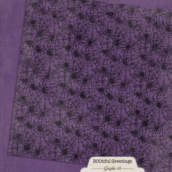 GRAPHIC 45 GRAPHIC 45 BOOTIFUL GREETINGS POTION PURPLE PATTERNS & SOLIDS 12x12 CARDSTOCK