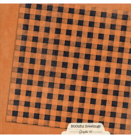 GRAPHIC 45 GRAPHIC 45 BOOTIFUL GREETINGS RUSTY ORANGE PATTERNS & SOLIDS 12x12 CARDSTOCK