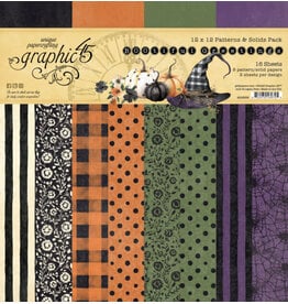 GRAPHIC 45 GRAPHIC 45 BOOTFIUL GREETINGS PATTERNS & SOLIDS 12x12 COLLECTION PACK