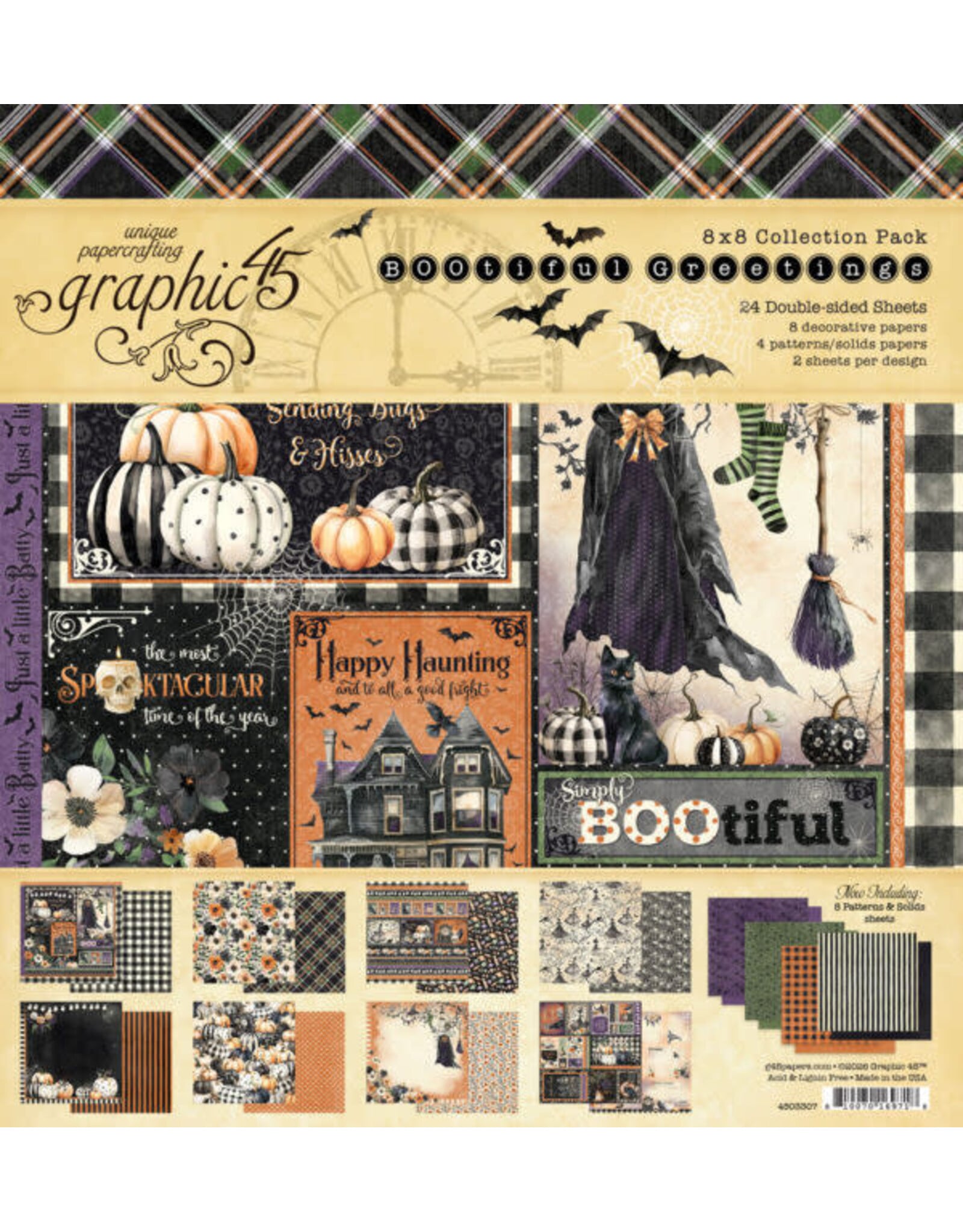 GRAPHIC 45 GRAPHIC 45 BOOTIFUL GREETINGS 8x8 COLLECTION PACK