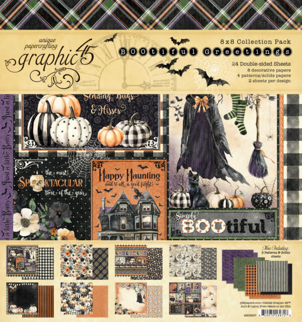 GRAPHIC 45 GRAPHIC 45 BOOTIFUL GREETINGS 8x8 COLLECTION PACK