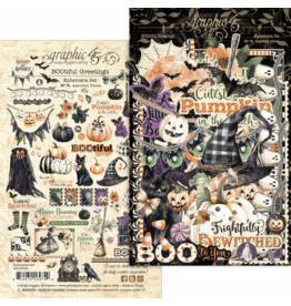 GRAPHIC 45 GRAPHIC 45 BOOTIFUL GREETINGS EPHEMERA SET