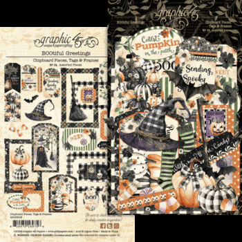 GRAPHIC 45 GRAPHIC 45 BOOTIFUL GREETINGS CHIPBOARD TAGS & FRAMES