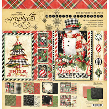 GRAPHIC 45 GRAPHIC 45 MERRY-FUL GREETINGS 12x12 COLLECTION PACK