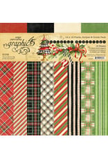 GRAPHIC 45 GRAPHIC 45 MERRY-FUL GREETINGS PATTERNS & SOLIDS 12x12 COLLECTION PACK