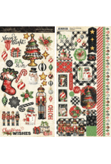 GRAPHIC 45 GRAPHIC 45 MERRY-FUL GREETINGS CARDSTOCK STICKER SET