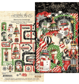GRAPHIC 45 GRAPHIC 45 MERRY-FUL GREETINGS CHIPBOARD TAGS & FRAMES