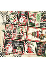 GRAPHIC 45 GRAPHIC 45 MERRY-FUL GREETINGS JOURNALING CUT-APART 12x12 CARDSTOCK