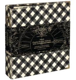GRAPHIC 45 GRAPHIC 45 CHECK BLACK INTERACTIVE BINDER ALBUM