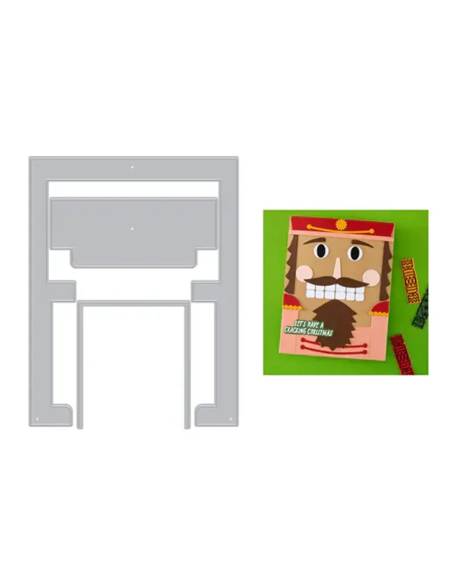 HERO ARTS HERO ARTS CRACKIN' CHRISTMAS COLLECTION BIG MOUTH SLIDER ETCHED DIE SET