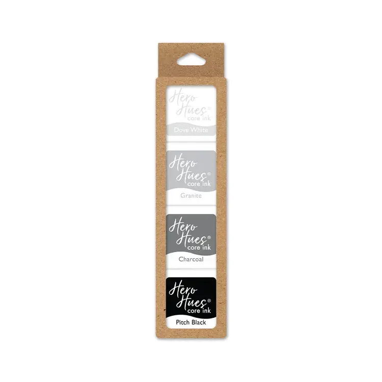 HERO ARTS HERO ARTS HERO HUES NEUTRALS CORE INK CUBES 4/PK
