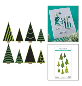 SPELLBINDERS SPELLBINDERS INFINITY TREES CLEAR STAMP & DIE SET