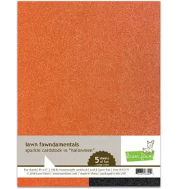 LAWN FAWN LAWN FAWN HALLOWEEN PACK 8.5x11 SPARKLE CARDSTOCK 5/PK