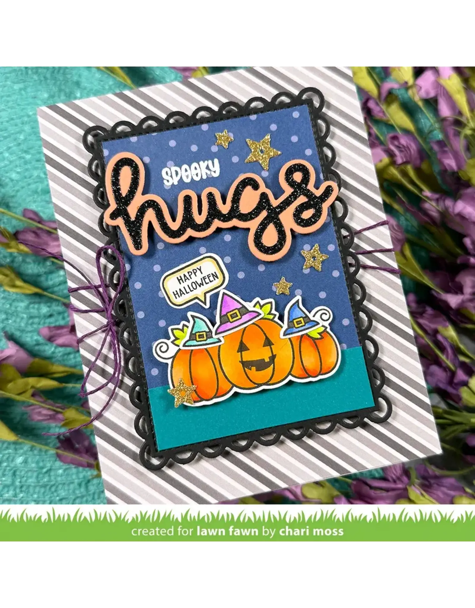 LAWN FAWN LAWN FAWN SCRIPTY HUGS OUTLINE ADD-ON DIE