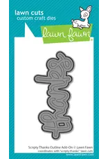 LAWN FAWN LAWN FAWN SCRIPTY THANKS OUTLINE ADD-ON DIE
