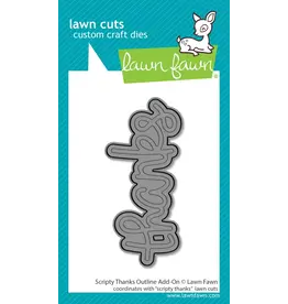 LAWN FAWN LAWN FAWN SCRIPTY THANKS OUTLINE ADD-ON DIE