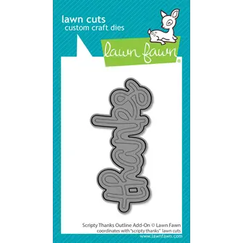 LAWN FAWN LAWN FAWN SCRIPTY THANKS OUTLINE ADD-ON DIE