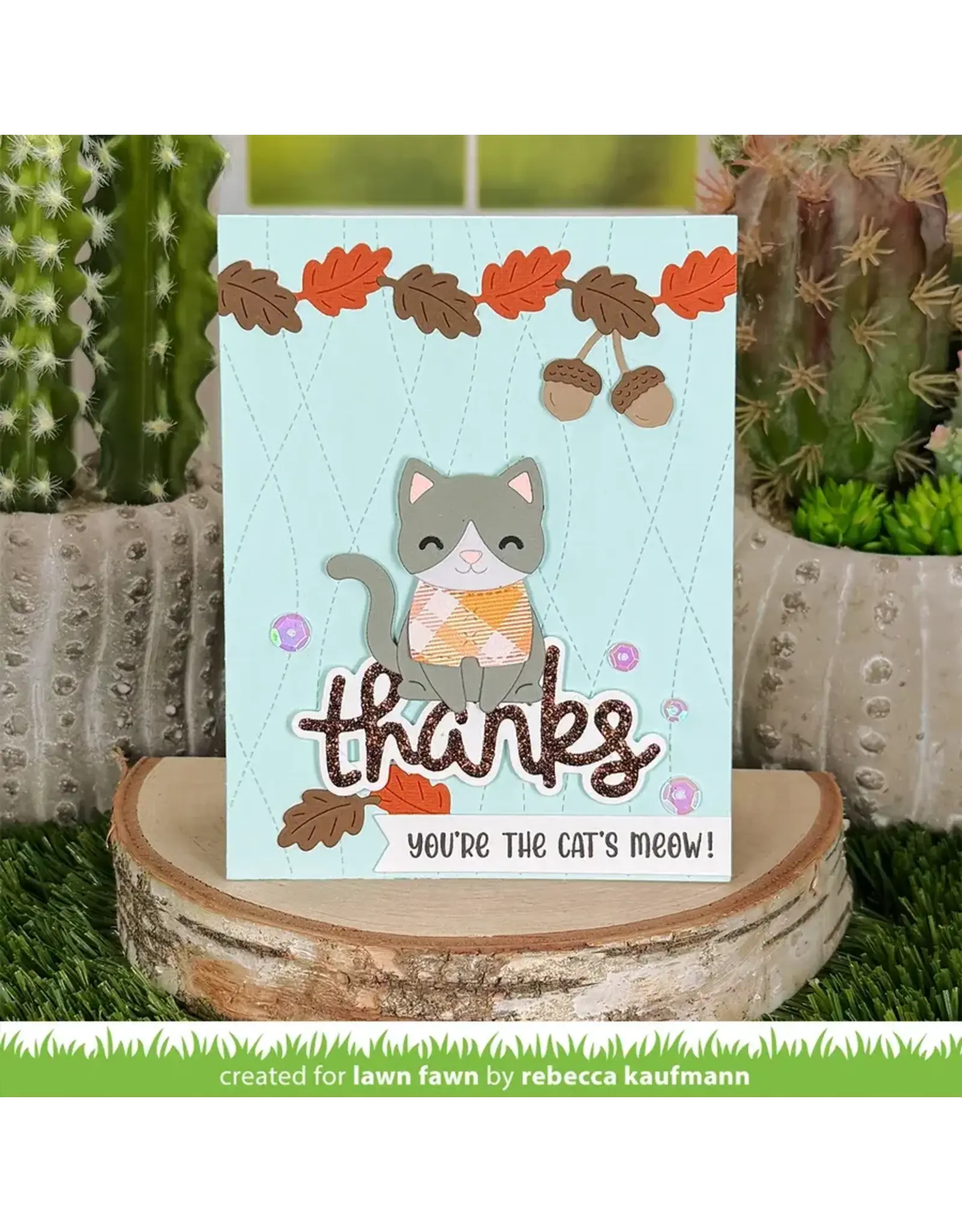 LAWN FAWN LAWN FAWN SCRIPTY THANKS OUTLINE ADD-ON DIE