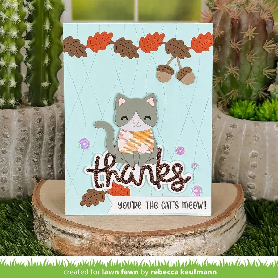 LAWN FAWN LAWN FAWN SCRIPTY THANKS OUTLINE ADD-ON DIE