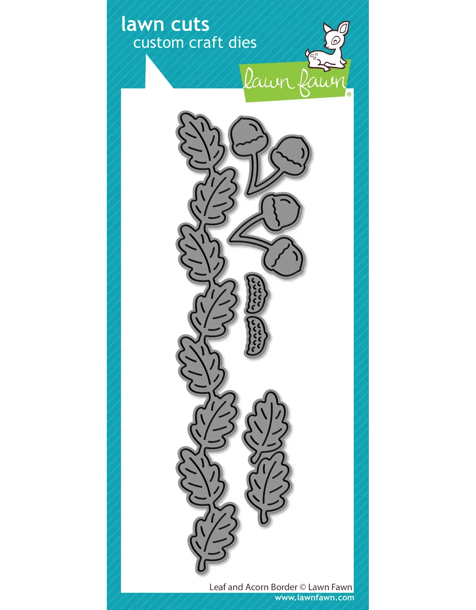 LAWN FAWN LAWN FAWN LEAF AND ACORN BORDER DIE SET