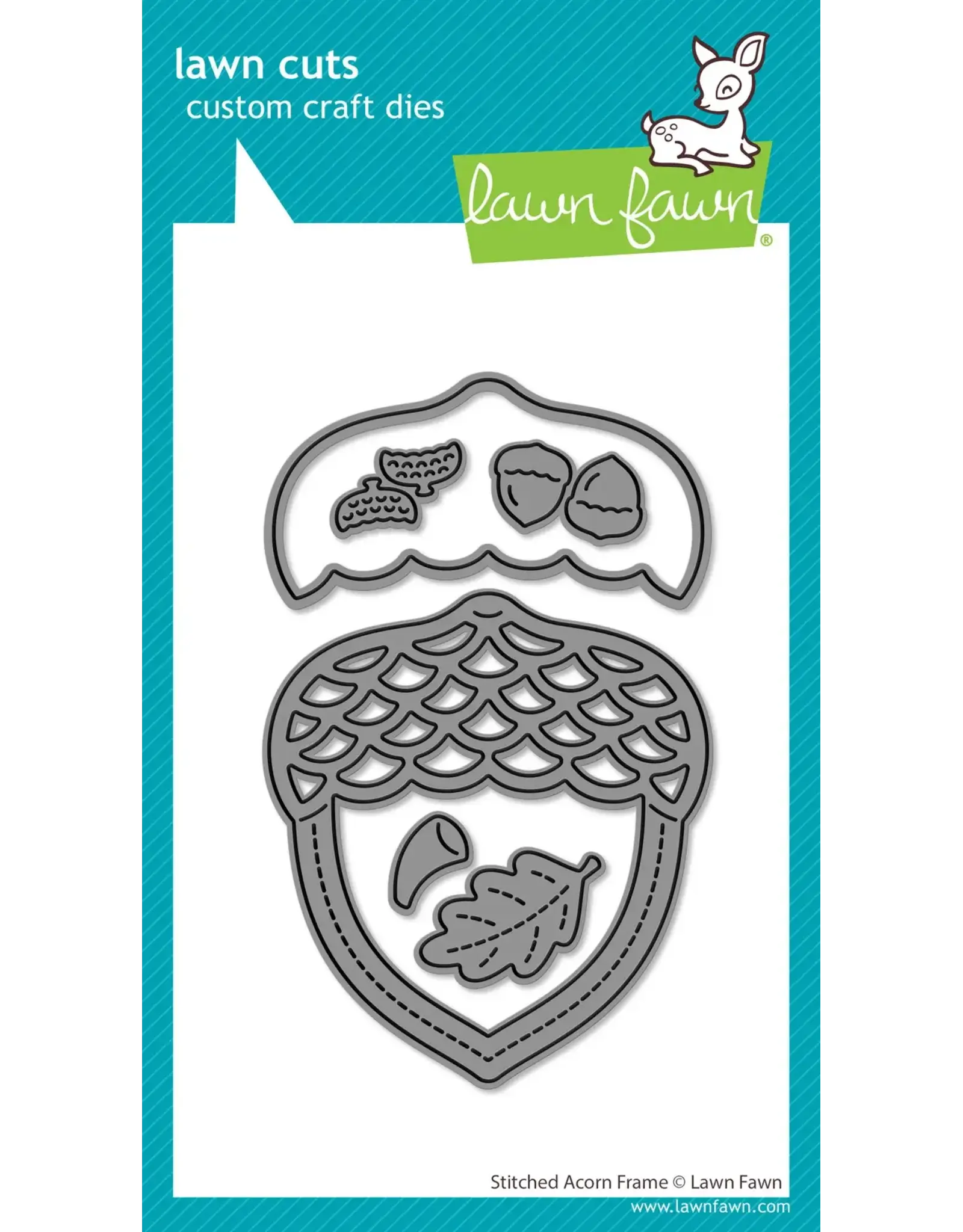 LAWN FAWN LAWN FAWN STITCHED ACORN FRAME DIE SET
