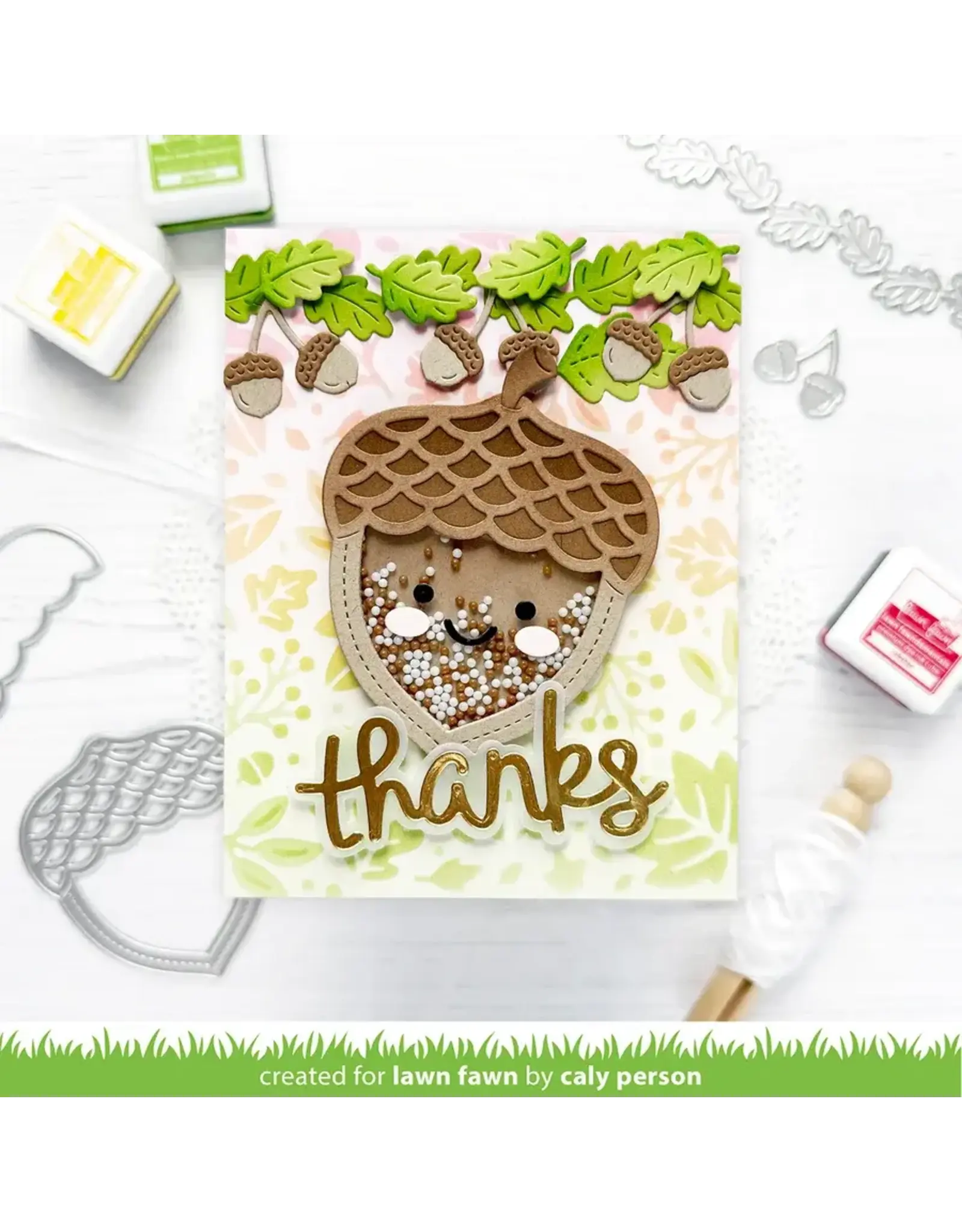 LAWN FAWN LAWN FAWN STITCHED ACORN FRAME DIE SET
