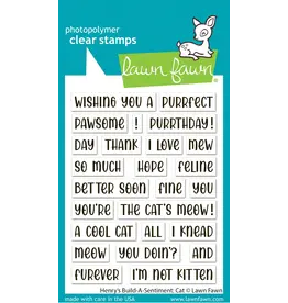 LAWN FAWN LAWN FAWN HENRY'S BUILD-A-SENTIMENT: CAT CLEAR STAMP SET