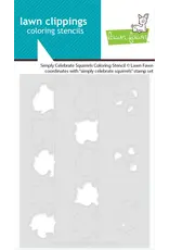 LAWN FAWN LAWN FAWN SIMPLY CELEBRATE SQUIRRELS COLORING STENCIL
