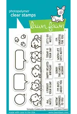 LAWN FAWN LAWN FAWN SIMPLY CELEBRATE SQUIRRELS CLEAR STAMP SET