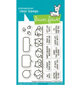 LAWN FAWN LAWN FAWN SIMPLY CELEBRATE SQUIRRELS CLEAR STAMP SET