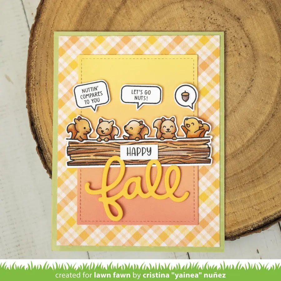 LAWN FAWN LAWN FAWN SIMPLY CELEBRATE SQUIRRELS CLEAR STAMP SET