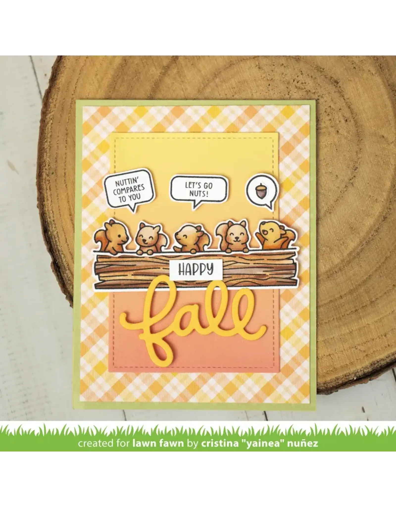 LAWN FAWN LAWN FAWN SIMPLY CELEBRATE SQUIRRELS CLEAR STAMP SET