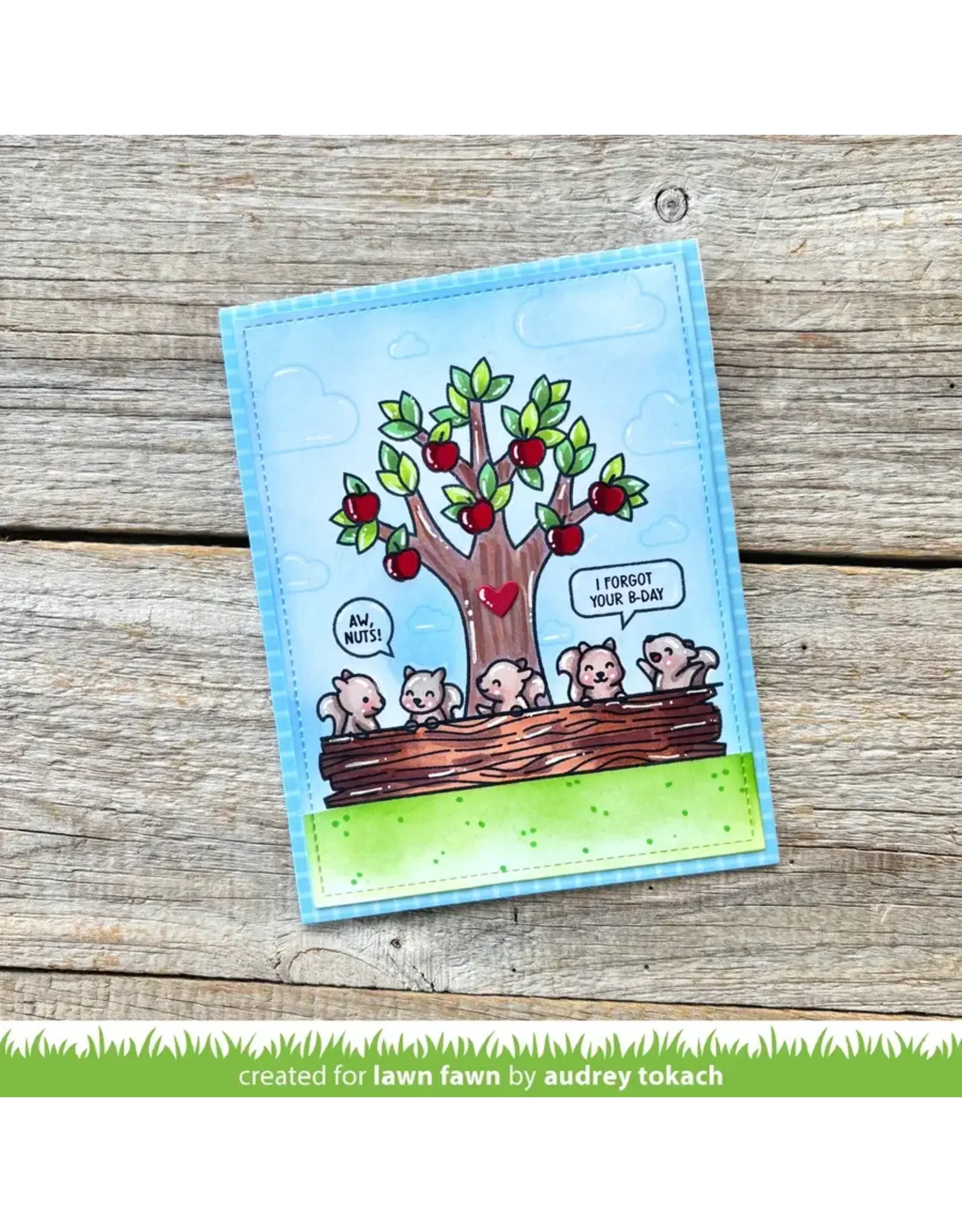 LAWN FAWN LAWN FAWN SIMPLY CELEBRATE SQUIRRELS CLEAR STAMP SET