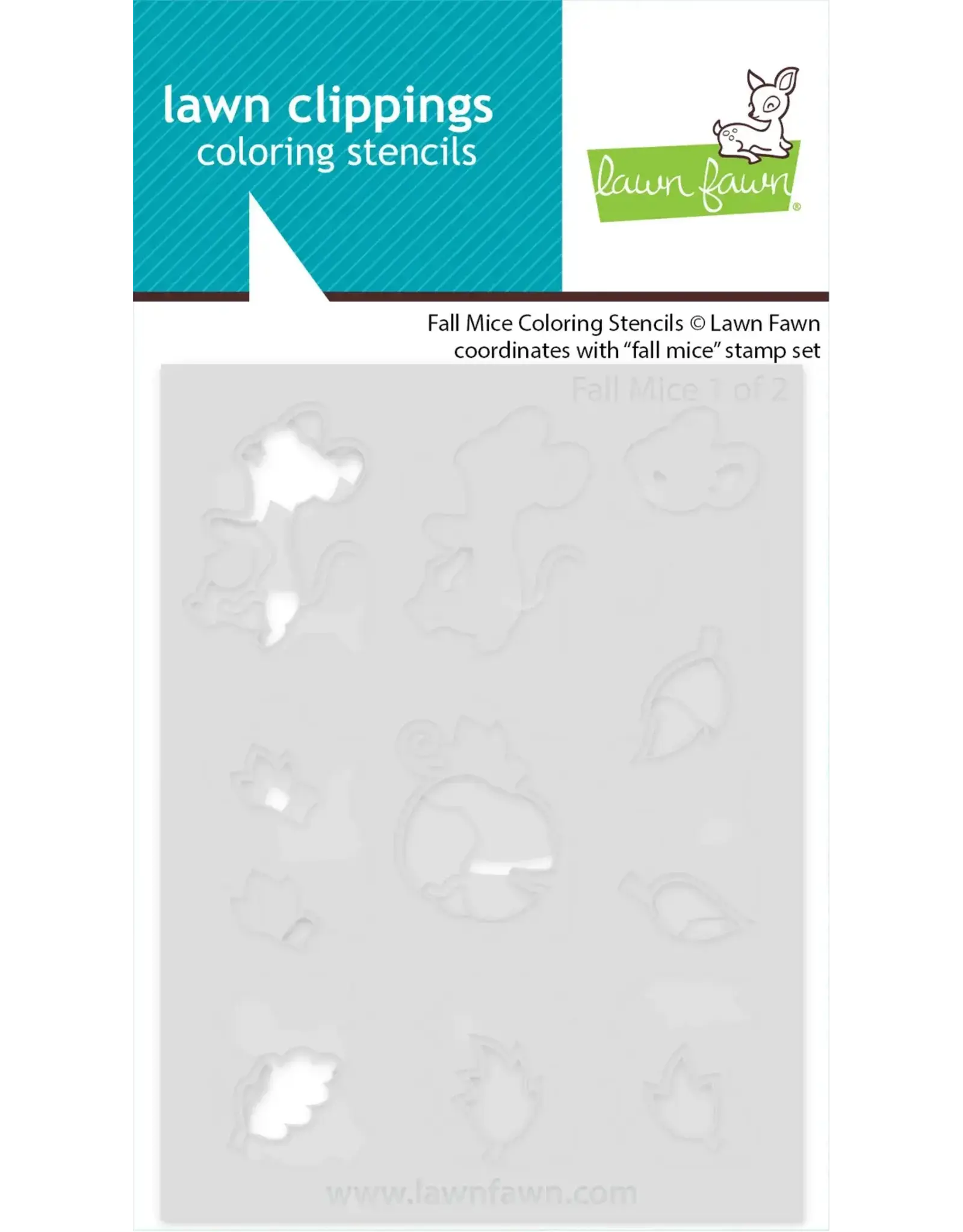 LAWN FAWN LAWN FAWN FALL MICE COLORING STENCIL SET