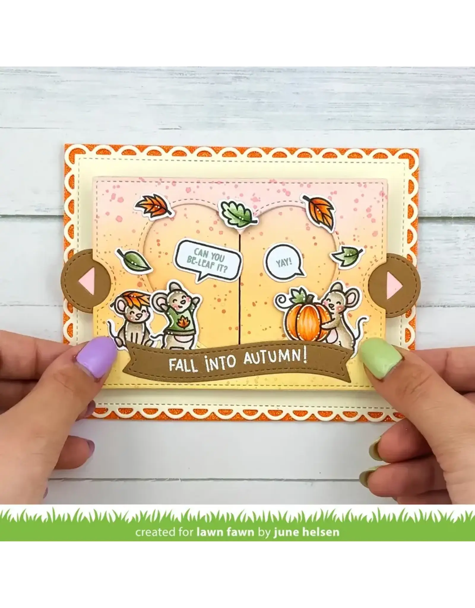 LAWN FAWN LAWN FAWN FALL MICE CLEAR STAMP SET