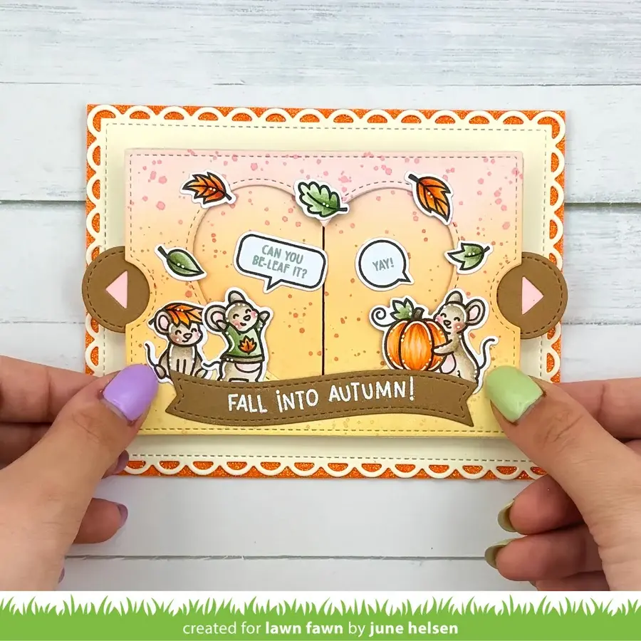 LAWN FAWN LAWN FAWN FALL MICE CLEAR STAMP SET