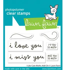 LAWN FAWN LAWN FAWN I LIKE CUTE MOTHS ADD-ON CLEAR STAMP SET