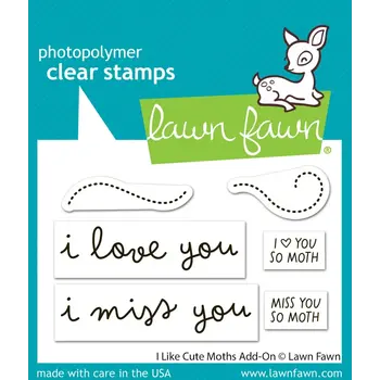 LAWN FAWN LAWN FAWN I LIKE CUTE MOTHS ADD-ON CLEAR STAMP SET