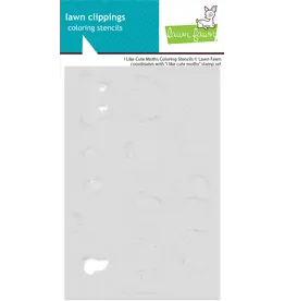 LAWN FAWN LAWN FAWN I LIKE CUTE MOTHS COLORING STENCIL SET
