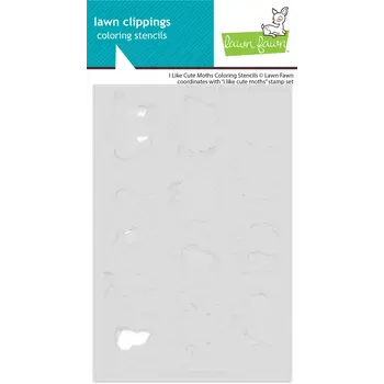 LAWN FAWN LAWN FAWN I LIKE CUTE MOTHS COLORING STENCIL SET