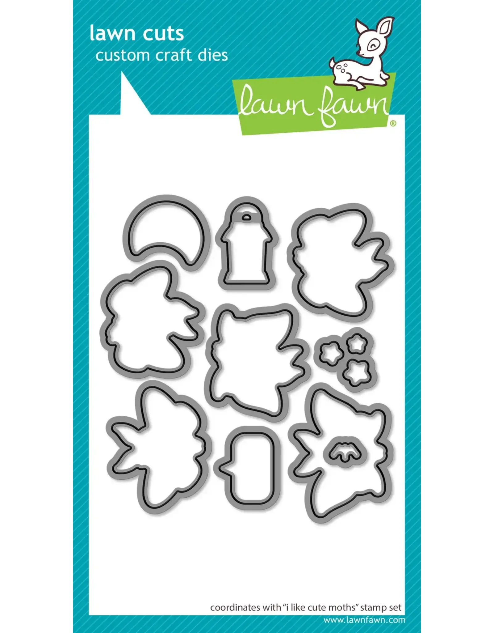 LAWN FAWN LAWN FAWN I LIKE CUTE MOTHS DIE SET