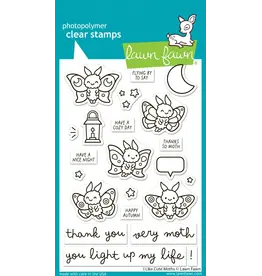 LAWN FAWN LAWN FAWN I LIKE CUTE MOTHS CLEAR STAMP SET