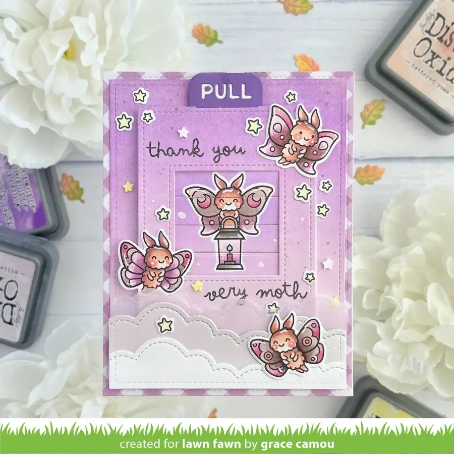LAWN FAWN LAWN FAWN I LIKE CUTE MOTHS CLEAR STAMP SET