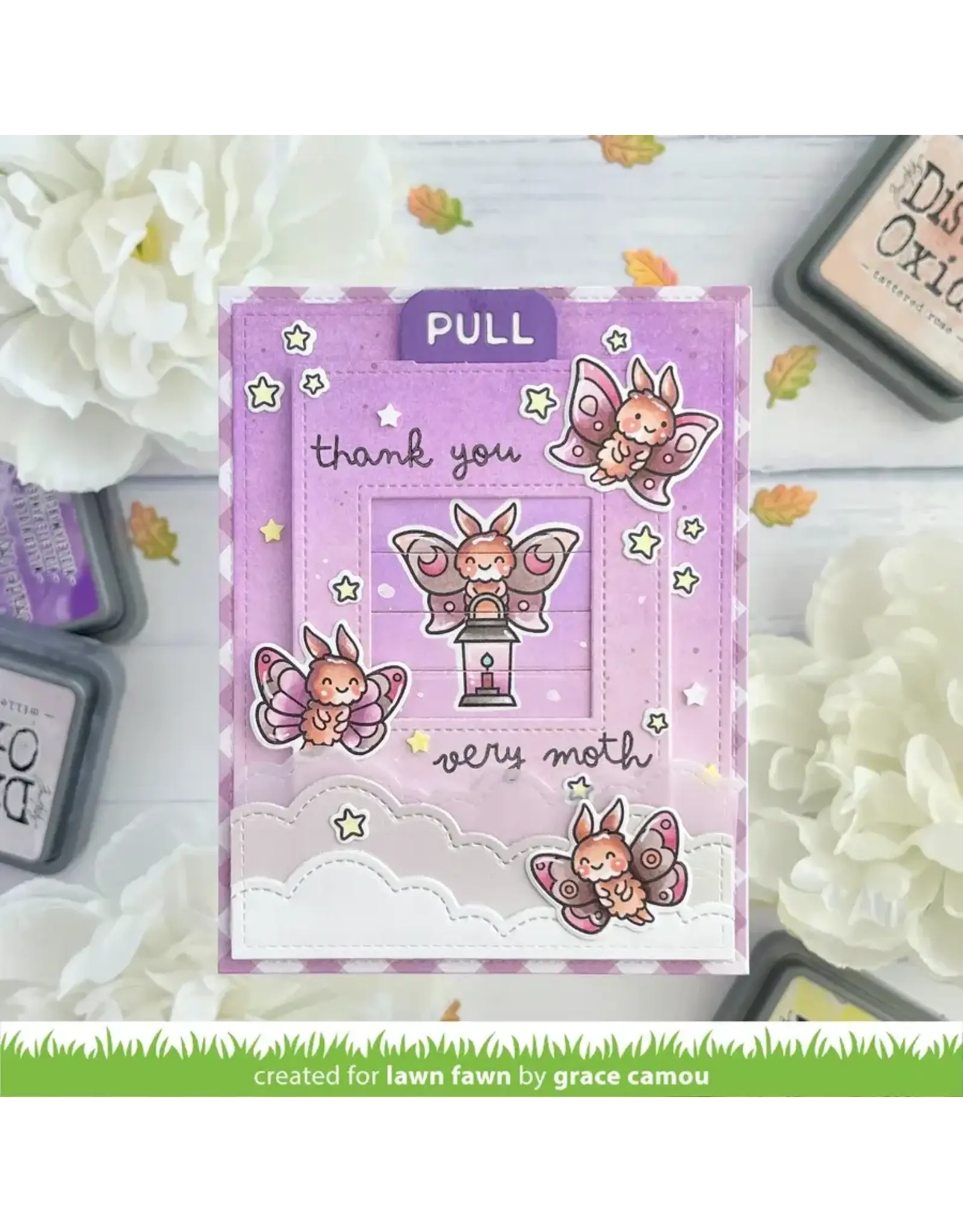LAWN FAWN LAWN FAWN I LIKE CUTE MOTHS CLEAR STAMP SET