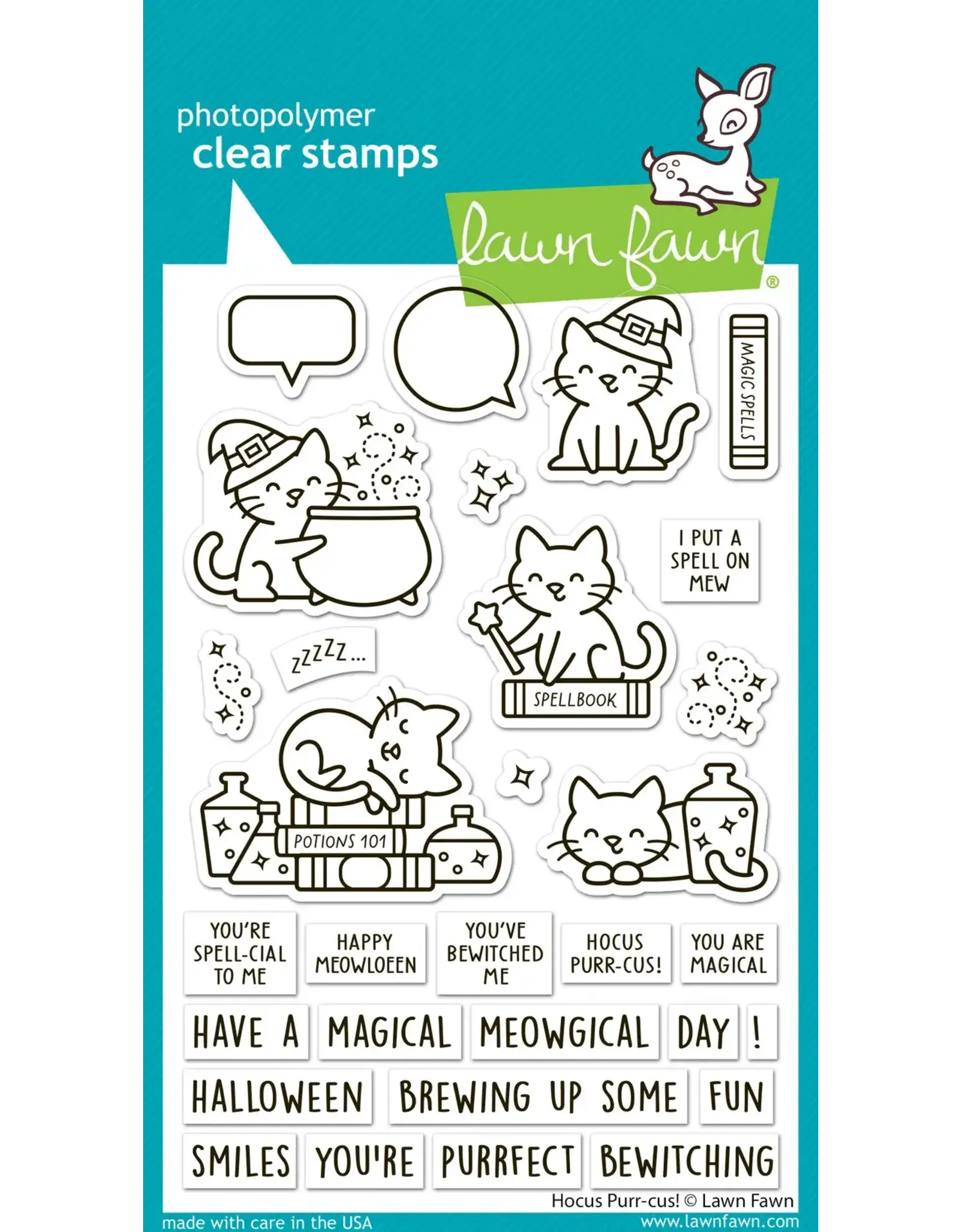 LAWN FAWN LAWN FAWN HOCUS PURR-CUS! CLEAR STAMP SET