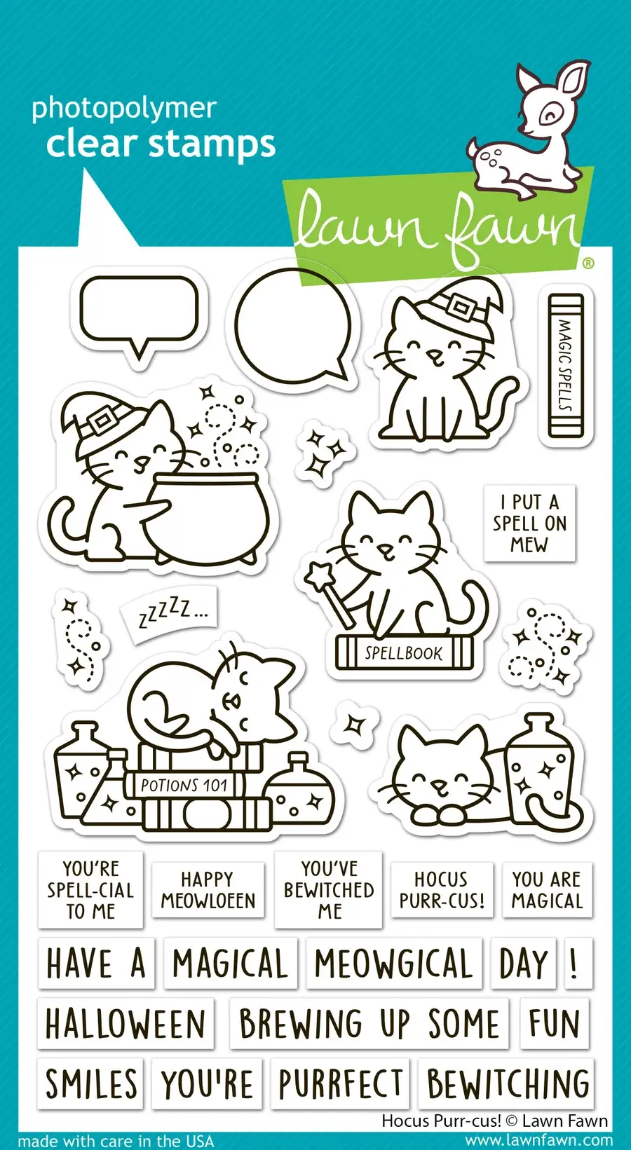 LAWN FAWN LAWN FAWN HOCUS PURR-CUS! CLEAR STAMP SET