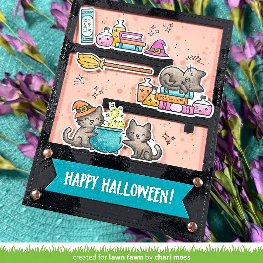 LAWN FAWN LAWN FAWN HOCUS PURR-CUS! CLEAR STAMP SET