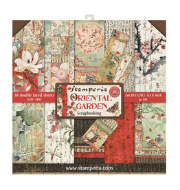 STAMPERIA STAMPERIA ORIENTAL GARDEN 8x8 PAPER PACK 10 SHEETS