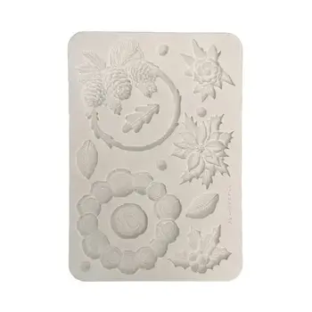 STAMPERIA STAMPERIA CHRISTMAS GARLANDS A5 SILICONE MOULD
